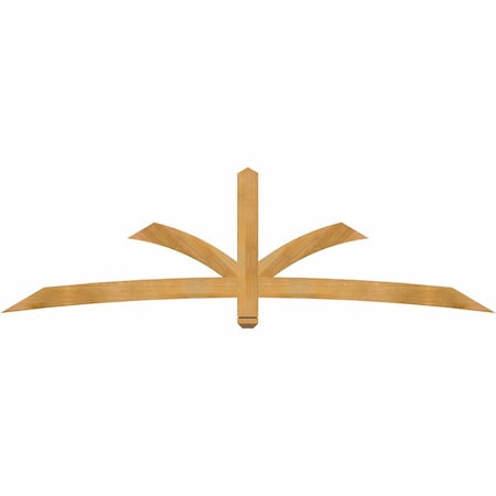 Ekena Millwork Davenport Rough Sawn Timber Gable Bracket, Western Red Cedar, 96"W x 28"H x 2"D x 4"F, 7/12 Pitch GBW096X28X0204DAV00RWR